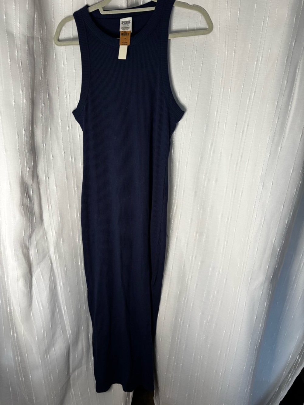 PINK Victoria's Secret Navy Ribbed Tank Maxi Dress